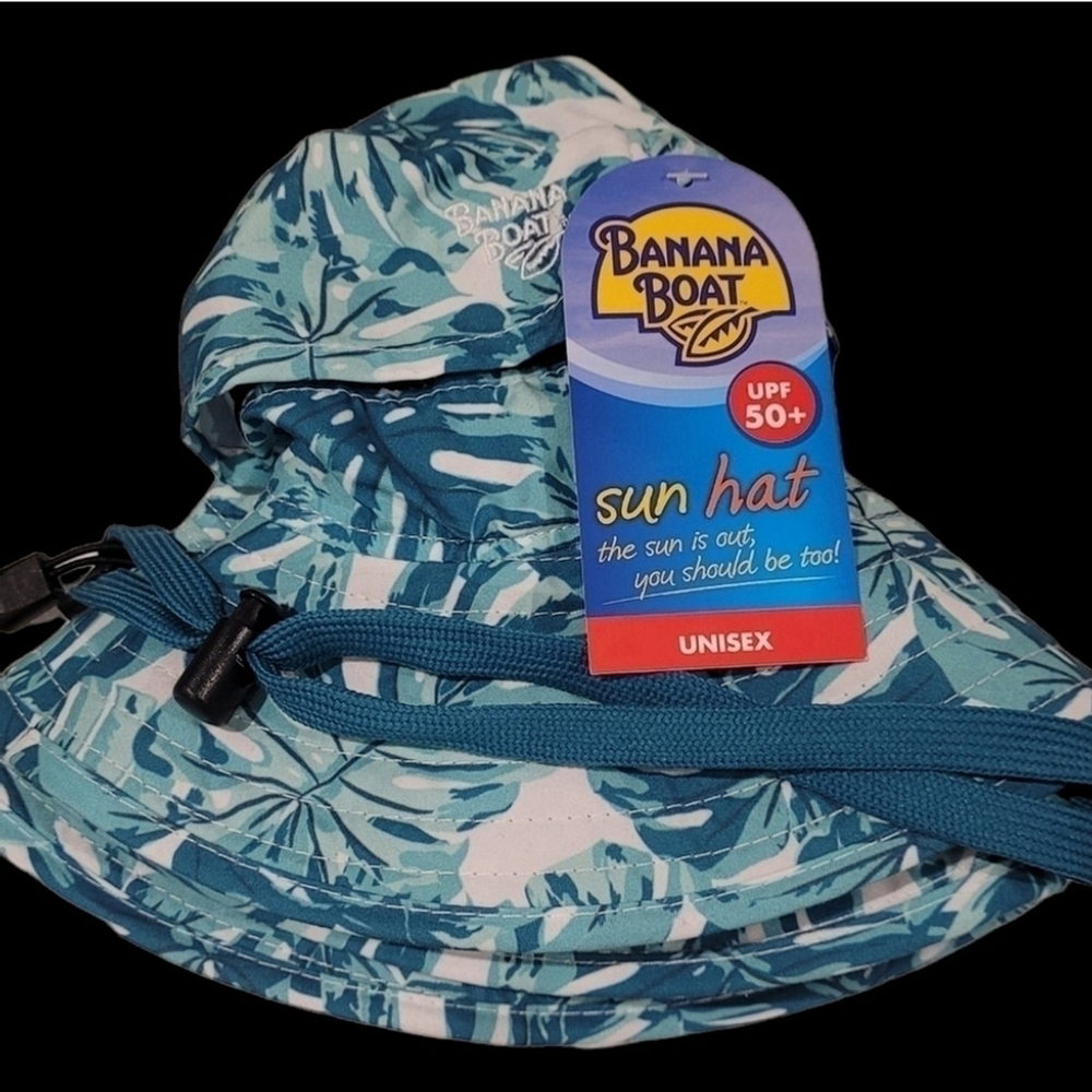 BANANA Boat | Unisex Sun Hat Blue Palms OS - Picture 13 of 16